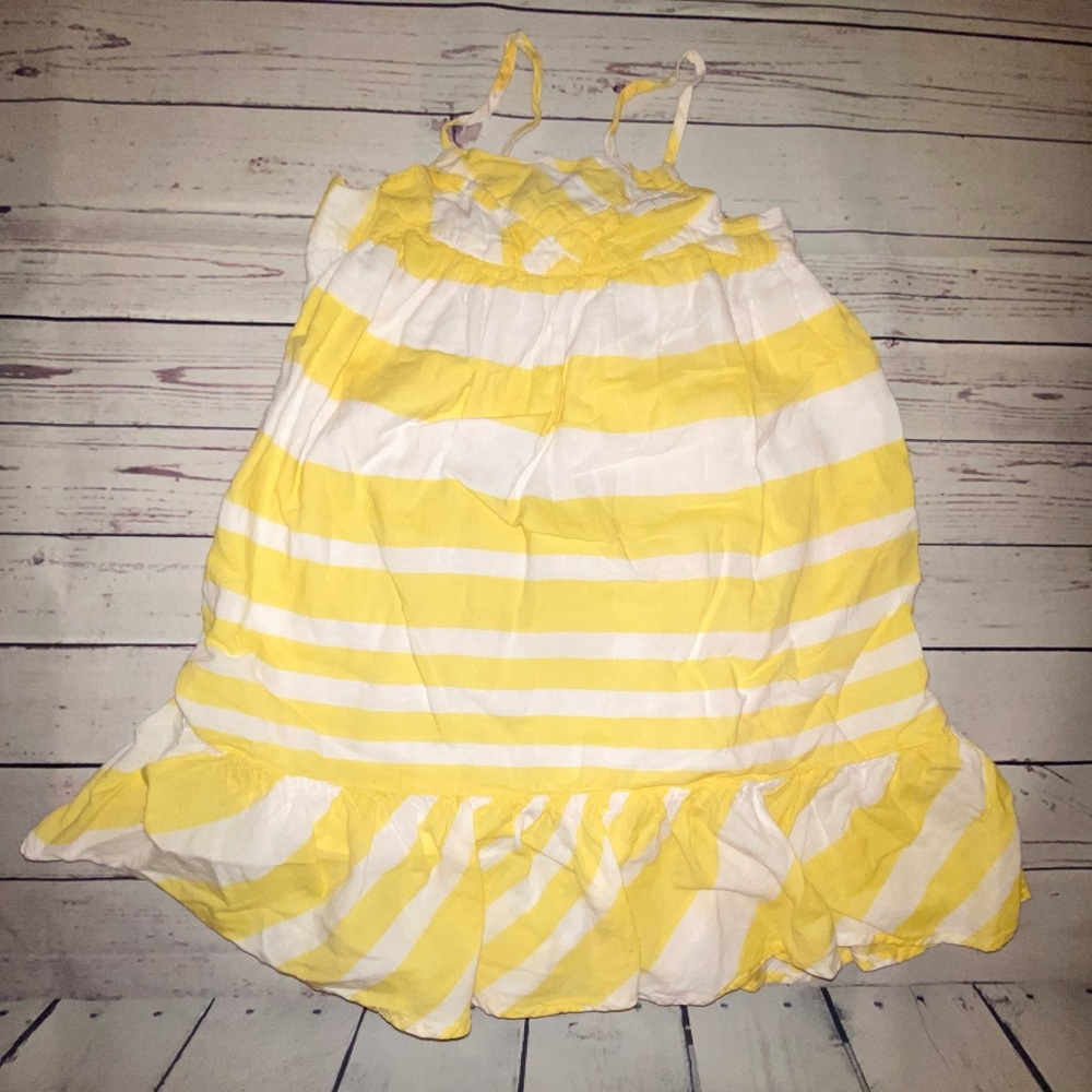 Old Navy 4T yellow and white striped dress